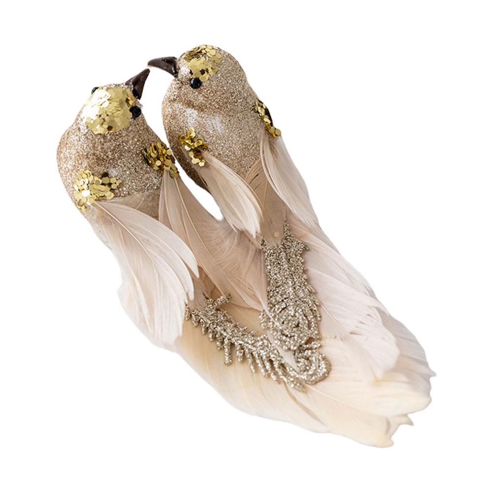 Пенопластовая перьевая птица искусственная птица поддельная птица украшение на рождественскую елку(шампанское)